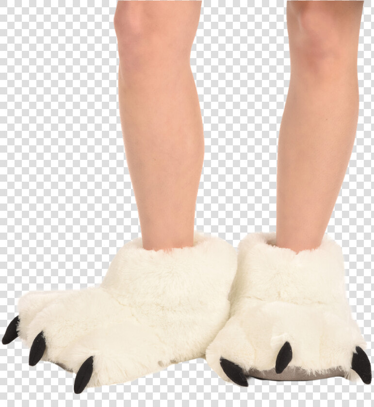 Polar Bear   White Polar Bear Feet Slippers  HD Png DownloadTransparent PNG