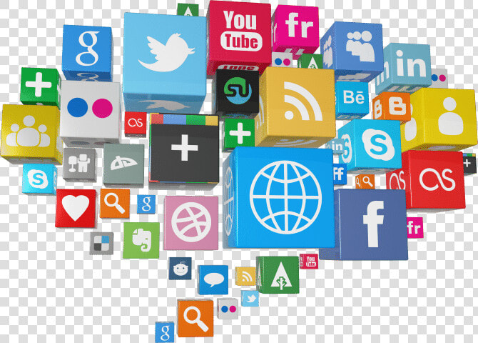 Gestão De Redes Sociais   Social Media Cubes Png  Transparent PngTransparent PNG