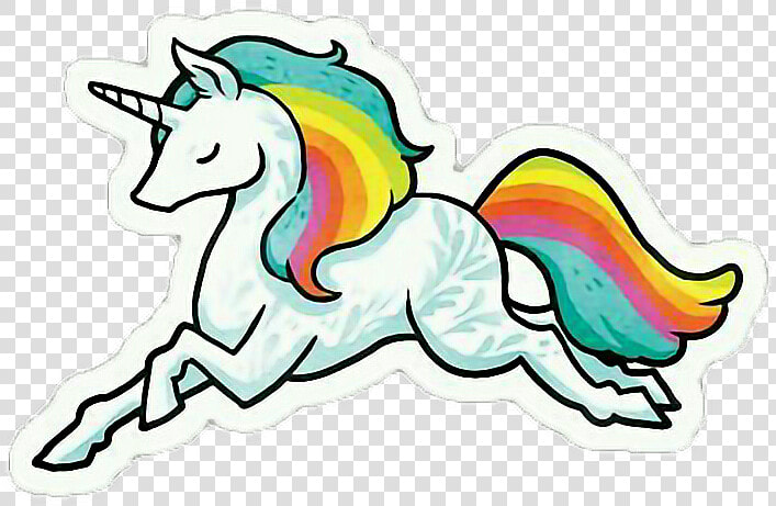  kawaii  cute  pink  pastel  goth  soft  aesthetic   Sticker Unicorn Rainbow  HD Png DownloadTransparent PNG