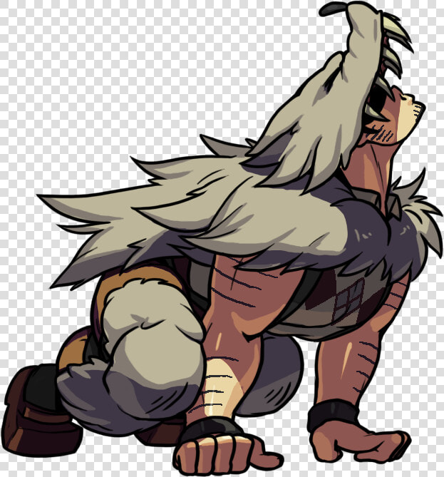Beowulf Crouches Down And Howls Like A Wolf  With His   Skullgirls Beowulf Taunt  HD Png DownloadTransparent PNG