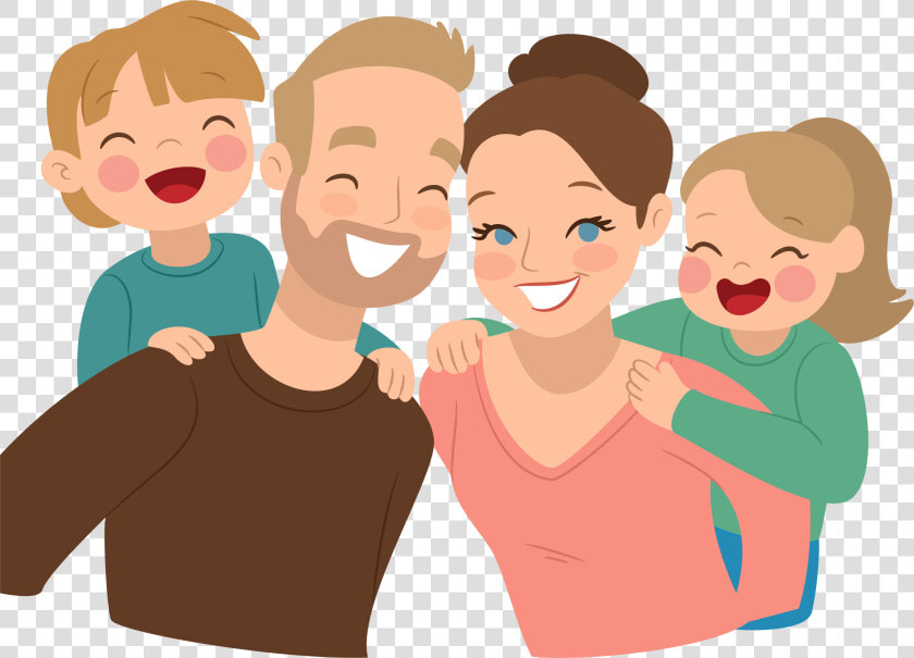 Transparent Parent And Child Clipart   Cartoon Family Vector Png  Png DownloadTransparent PNG