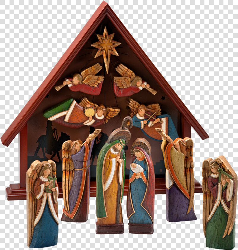 Nativity Crib House Holy Family   Nativity Scene  HD Png DownloadTransparent PNG