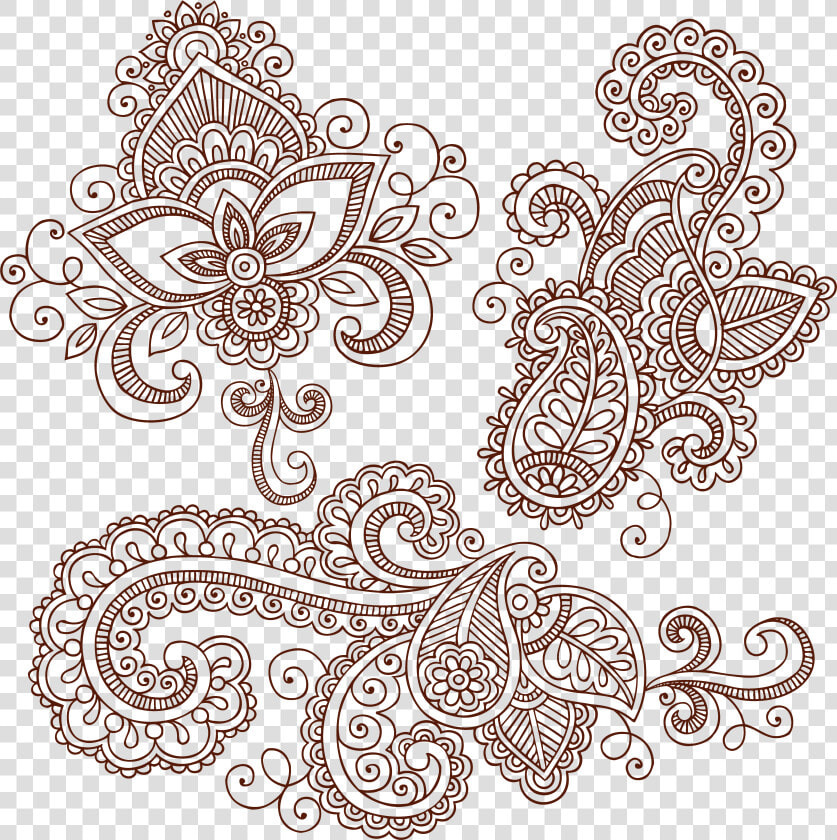 Paisley Fashion Ham Pattern Material Vector Mehndi  HD Png DownloadTransparent PNG