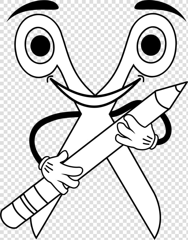 Openclipart Coloring Book Logo   Scissors Cartoon Vector Lineart  HD Png DownloadTransparent PNG
