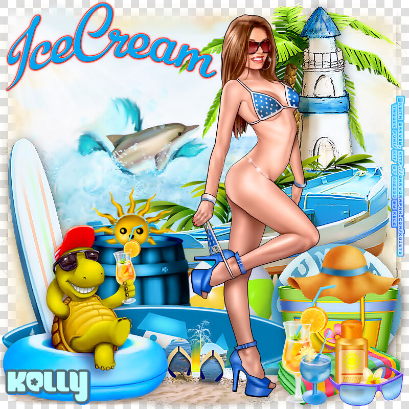 Bikini Babe   Cartoon  HD Png DownloadTransparent PNG