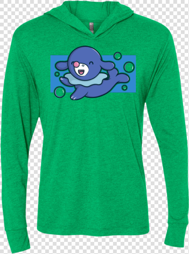 Super Cute Starter Popplio Triblend Long Sleeve Hoodie  HD Png DownloadTransparent PNG