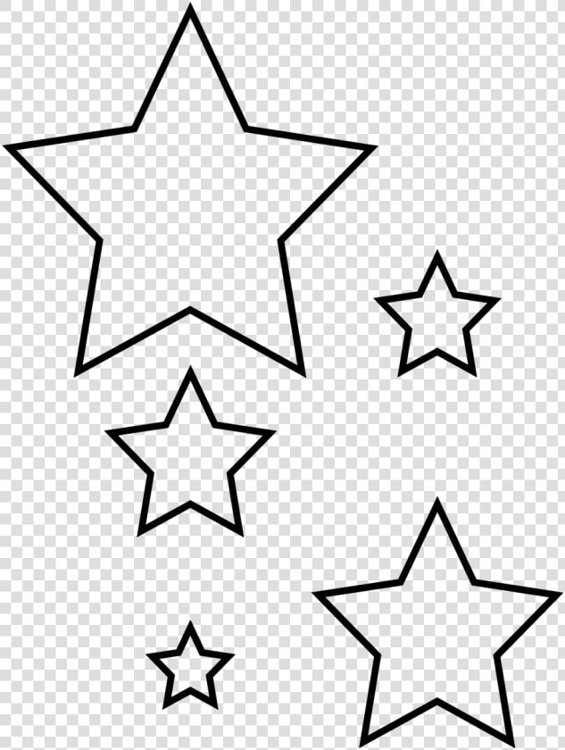 Revisited Star Cut Out Printable Template Red White   Black Cut Out Stars  HD Png DownloadTransparent PNG