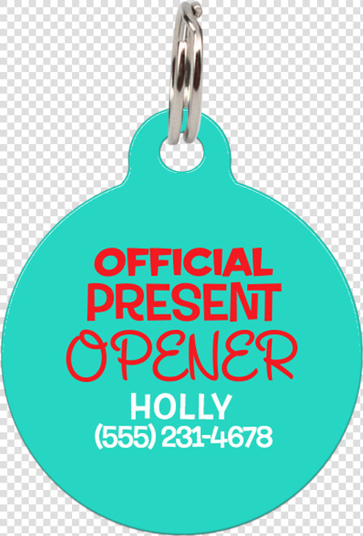 Aqua Official Present Opener Funny Dog Id Tag For Pets  HD Png DownloadTransparent PNG