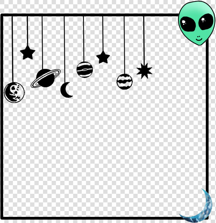  moon  frame  tumblr  tumblrframe  galaxy  alien  cool   Cartoon  HD Png DownloadTransparent PNG