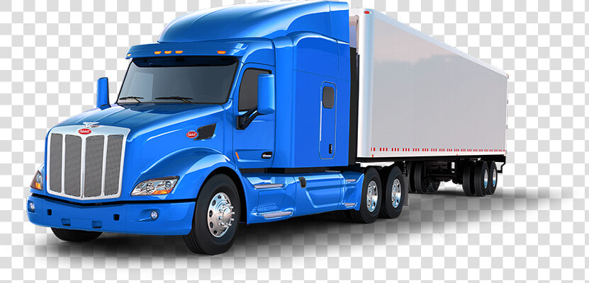 Blue Truck And Trailer   Peterbilt Trucks  HD Png DownloadTransparent PNG