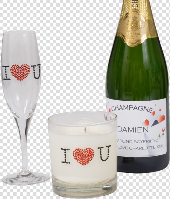 Valentines Day Personalised Prosecco Gift Set   Wine Glass  HD Png DownloadTransparent PNG