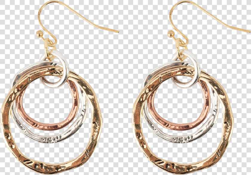 tri colored  Triple Hoop Earrings   Earrings  HD Png DownloadTransparent PNG