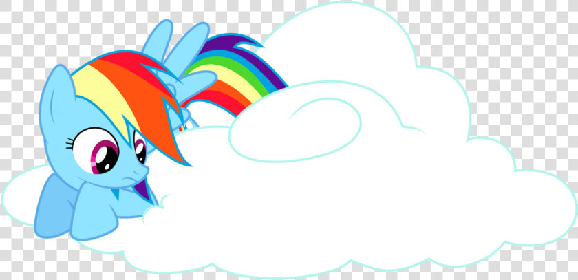 Artist Tiwake   Rainbow Dash On A Cloud Vector  HD Png DownloadTransparent PNG
