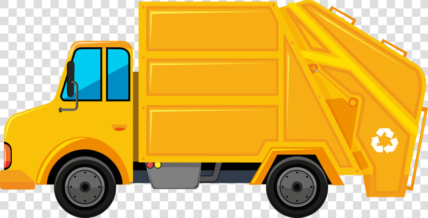 Transparent Dump Truck Clip Art   Yellow Garbage Truck Png  Png DownloadTransparent PNG