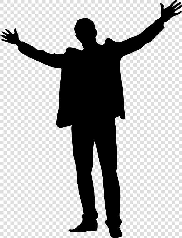Shopkeeper Png Download   Man Silhouette Happy Png  Transparent PngTransparent PNG