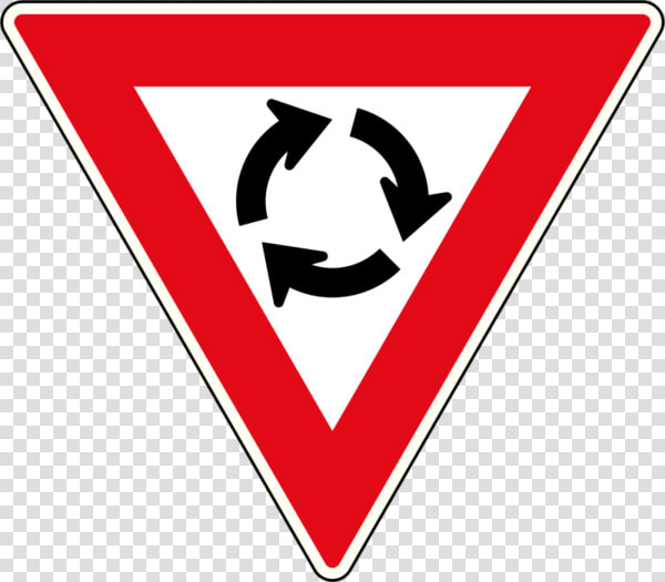 Yield At Circle   Road Signs South Africa  HD Png DownloadTransparent PNG