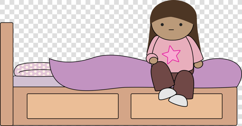 Sofa Clipart Sleeping   Sit On Bed Clipart  HD Png DownloadTransparent PNG