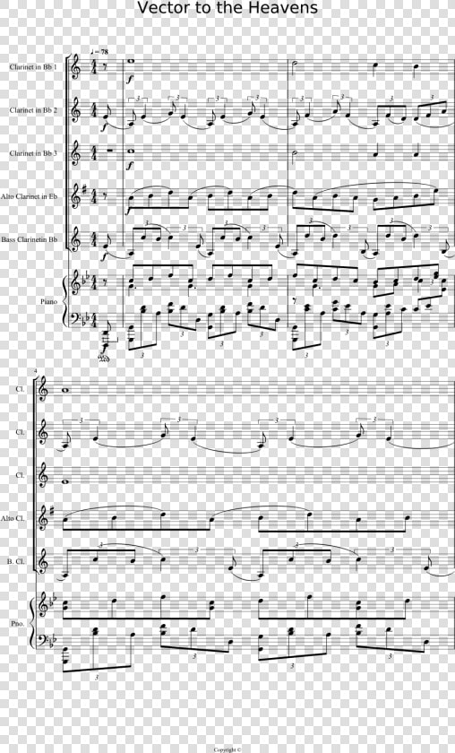 Vector To The Heavens Clarinet Sixet Piano Tutorial   Vector To The Heavens Violin  HD Png DownloadTransparent PNG