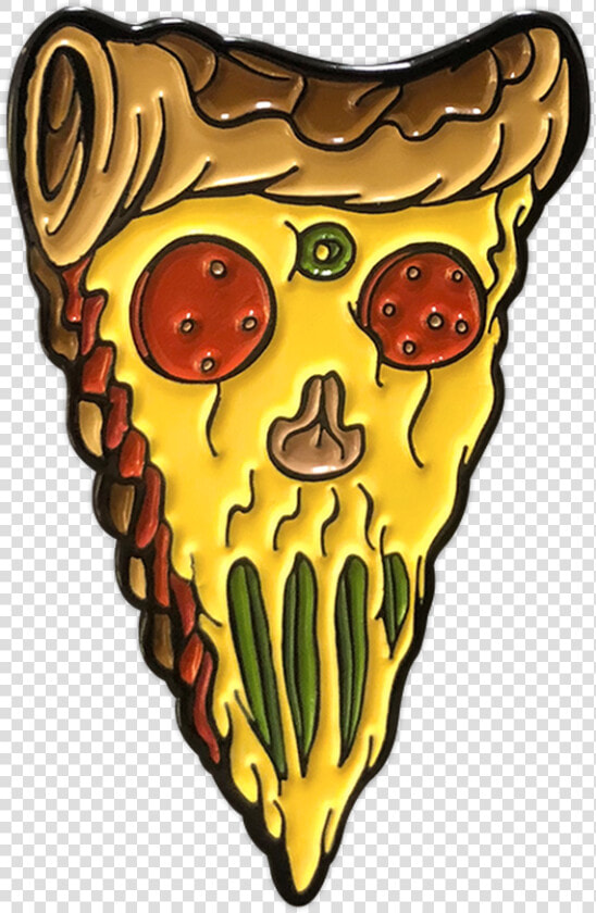 Pizza Skull Enamel Pin By Seventh  HD Png DownloadTransparent PNG