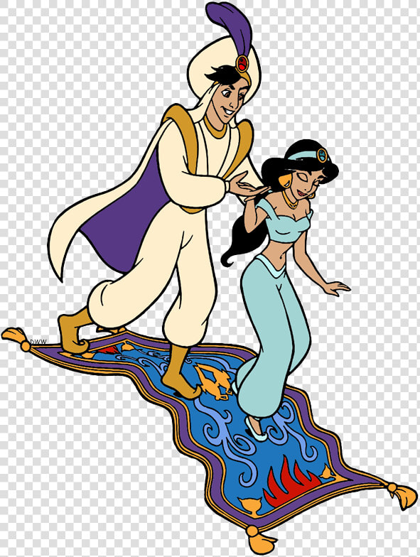 Aladdin And Jasmine Clip Art   Jasmine Princess And Aladdin Colored  HD Png DownloadTransparent PNG