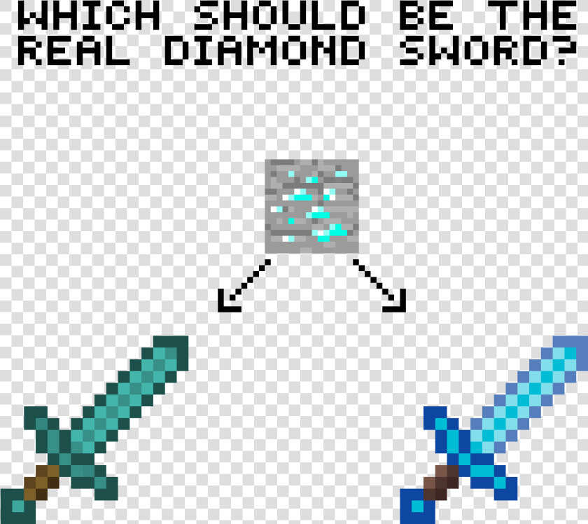 Which Should Be The Real Diamond Sword   Minecraft Diamond Sword Png  Transparent PngTransparent PNG