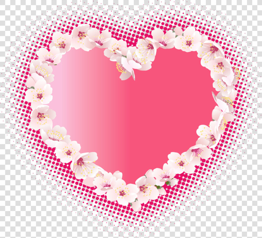 Pink Heart With Flowers Clipart   Hearts And Flowers Png  Transparent PngTransparent PNG