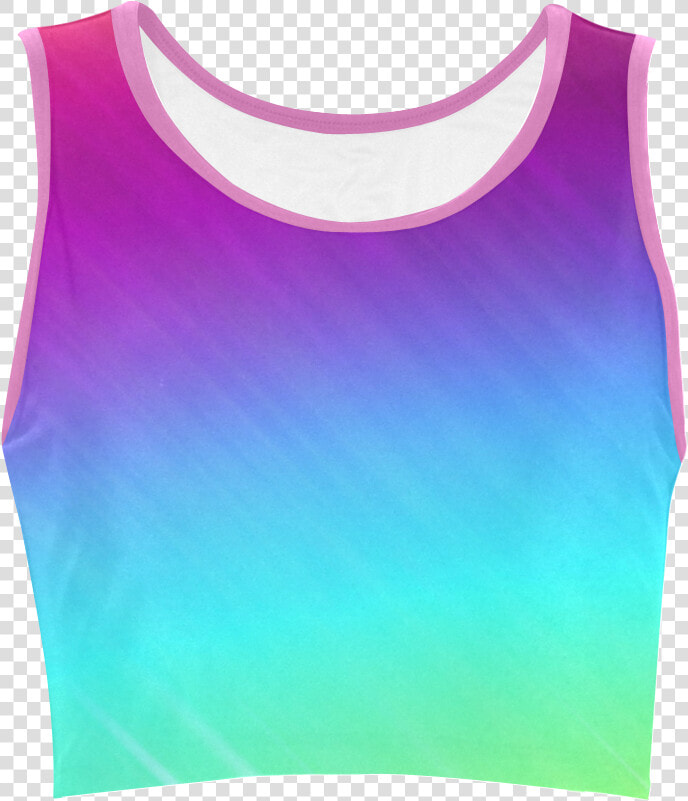 Neon Rainbow Rays Of Light Women S Crop Top   Active Tank  HD Png DownloadTransparent PNG