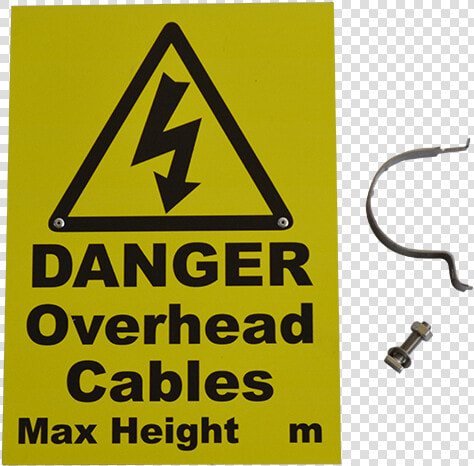 Gs6 Warning Sign   Danger Overhead Cables Max Height  HD Png DownloadTransparent PNG