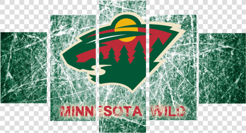Hd Printed Minnesota Wild Hockey Logo 5 Pieces Canvas   Minnesota Wild  HD Png DownloadTransparent PNG