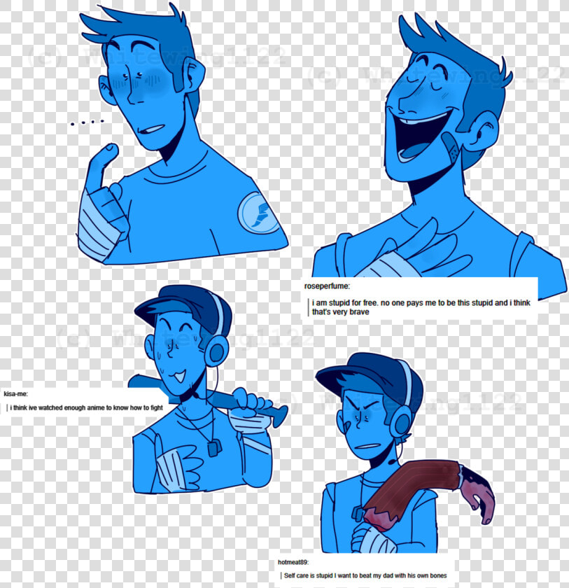Self Care Is Drawing Scoot And Beating Spy With His   Scout Trans Tf2  HD Png DownloadTransparent PNG