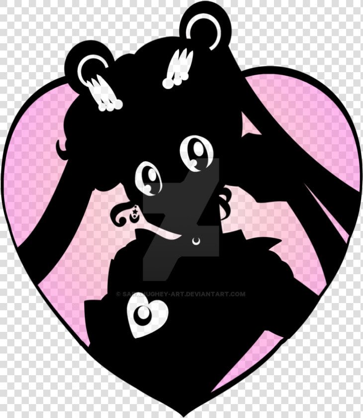 Sailor Moon Heart Silhouette By Sarahughey   Sailor Moon Silhouette Transparent  HD Png DownloadTransparent PNG