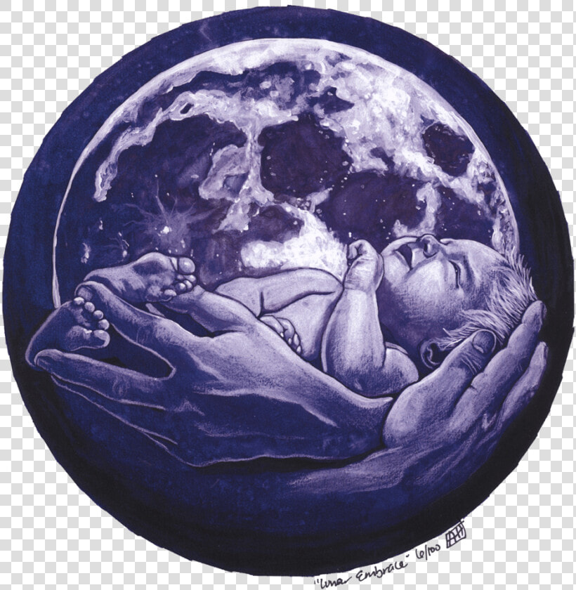 Luna Embrace Print   Childbirth  HD Png DownloadTransparent PNG