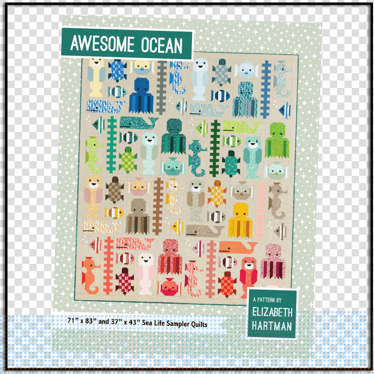 Awesome Ocean Quilt Pattern By Elizabeth Hartman Eh036   Elizabeth Hartman Ocean Quilt  HD Png DownloadTransparent PNG