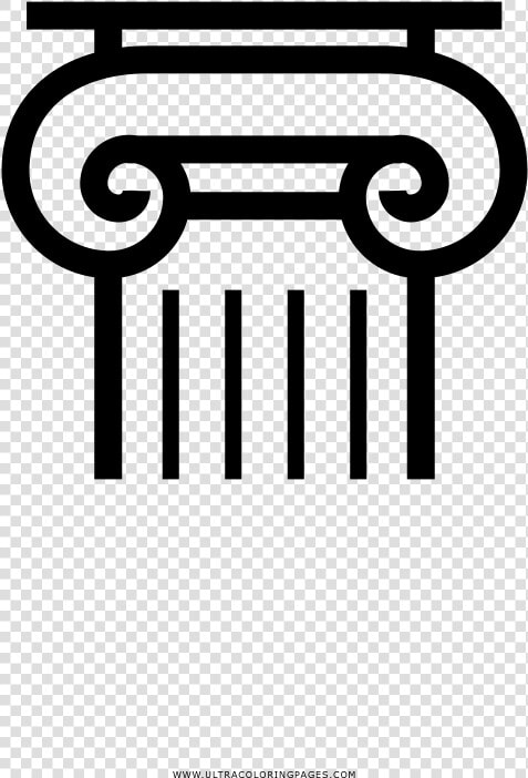 Greek Column Coloring Page   Columna Griega Dibujo Png  Transparent PngTransparent PNG