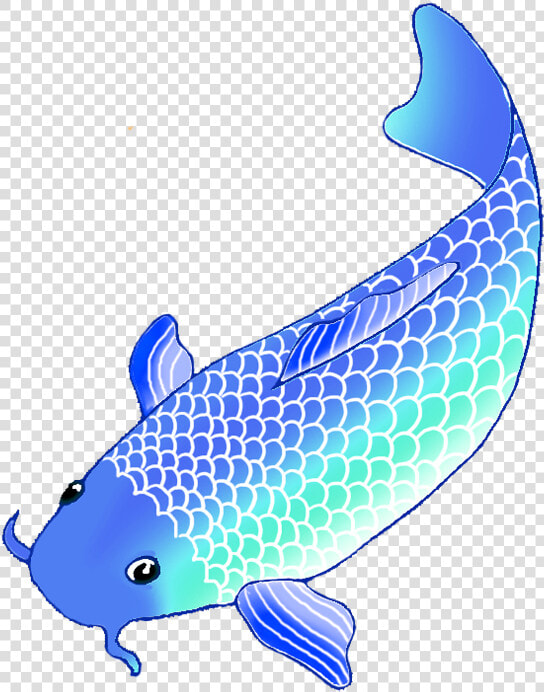 Blue Koi Fish Clip Art   Transparent Background Koi Fish Clipart  HD Png DownloadTransparent PNG