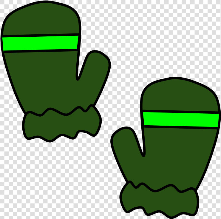 Mittens  Fur Cuff  Stripe  Green  HD Png DownloadTransparent PNG