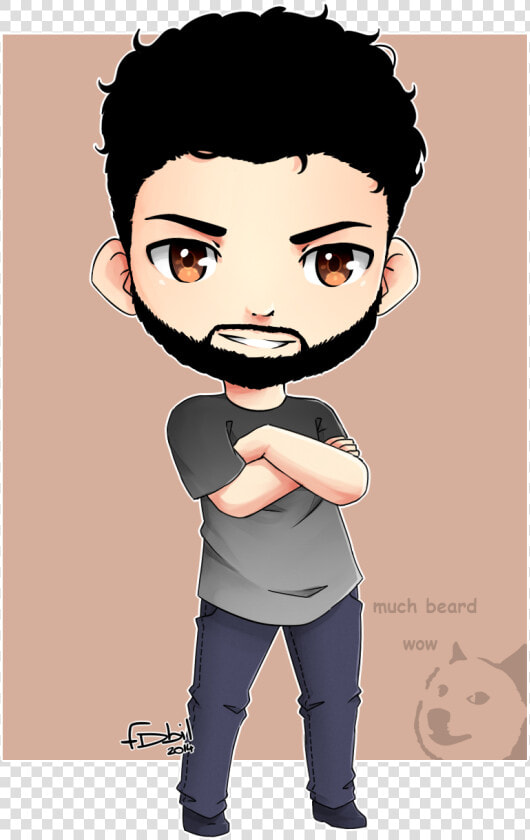 Beard Clipart Boy On Much Giofd Much By   Cute Anime With Beard  HD Png DownloadTransparent PNG