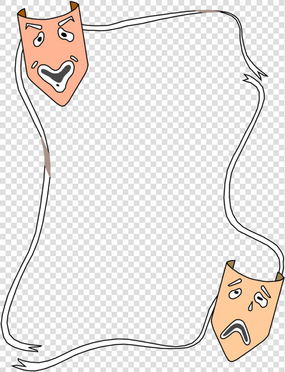 Free Theatre Mask Lineart   Clipart Theater Frames  HD Png DownloadTransparent PNG