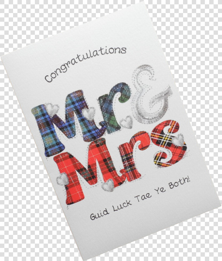 Scottish Same Sex Wedding Card Tartan Scots Language   Paper  HD Png DownloadTransparent PNG