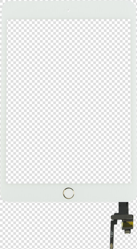 Ipad Mini 3 White gold Touch Screen With Home Button  HD Png DownloadTransparent PNG
