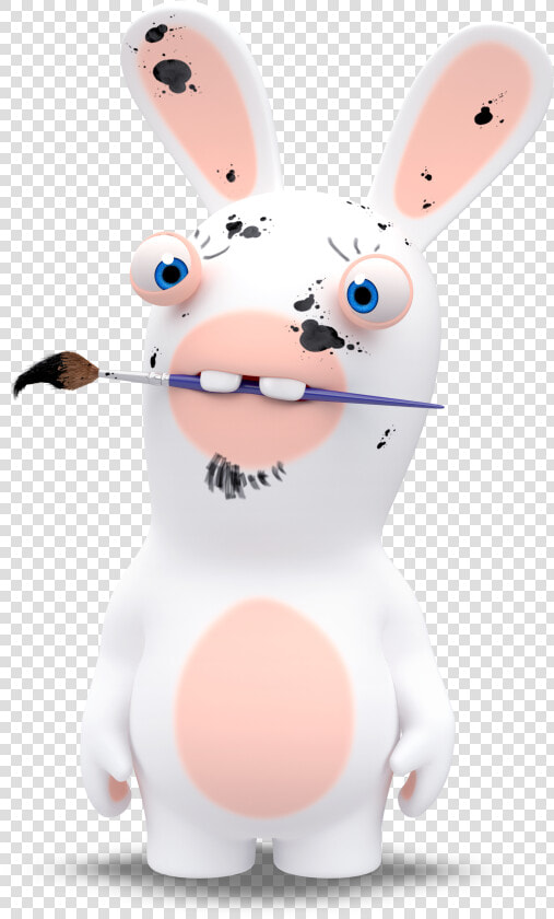 Raving Rabbid Artist   Rabbit  HD Png DownloadTransparent PNG
