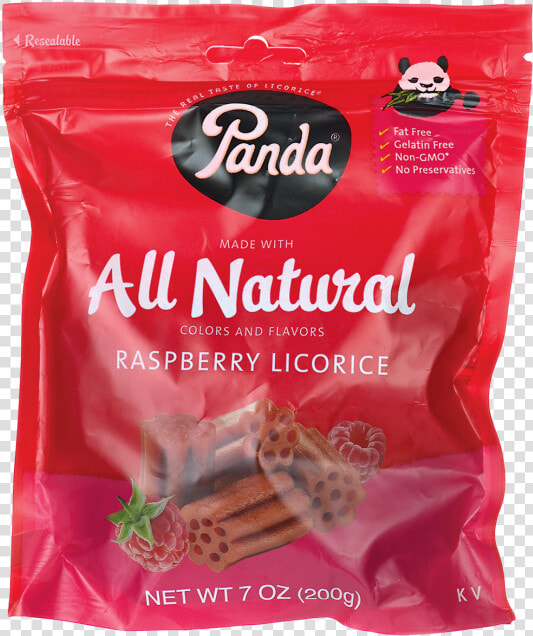 Panda Licorice All Natural Raspberry Licorice 7 Oz   Panda Licorice  HD Png DownloadTransparent PNG