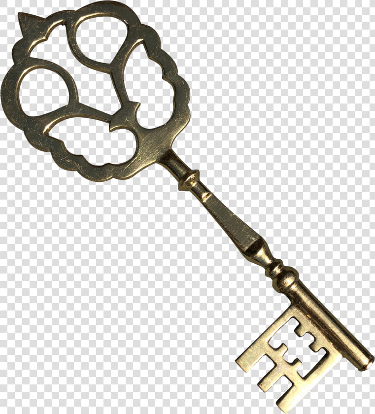 Vintage Decorative Solid Brass Skeleton Key   Skeleton Key Png  Transparent PngTransparent PNG
