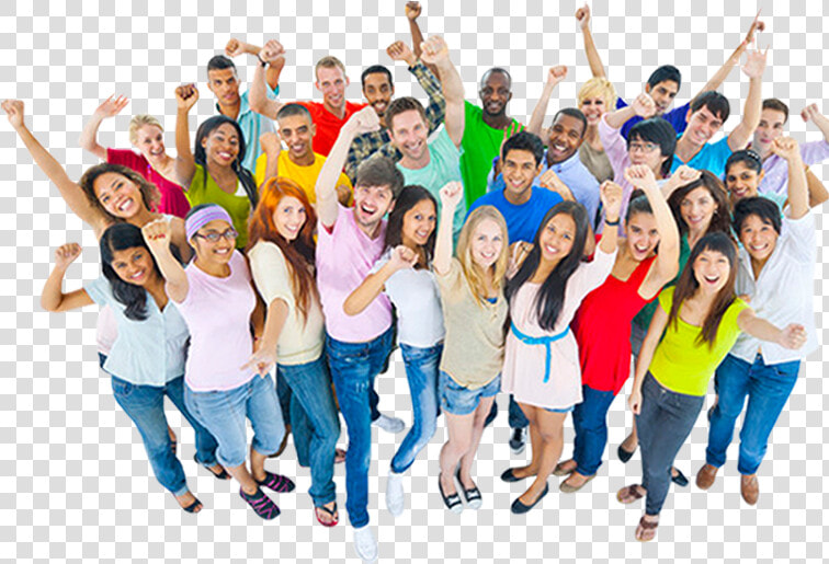  crowd  roar  party  celebration  people  equality   Large Group Of Friends  HD Png DownloadTransparent PNG