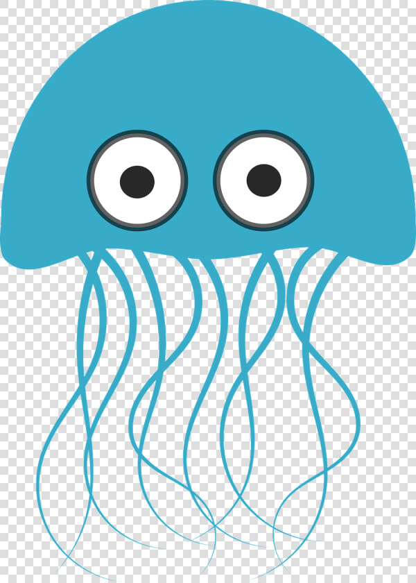 Transparent Jellyfish Png   Blue Jellyfish Clipart  Png DownloadTransparent PNG