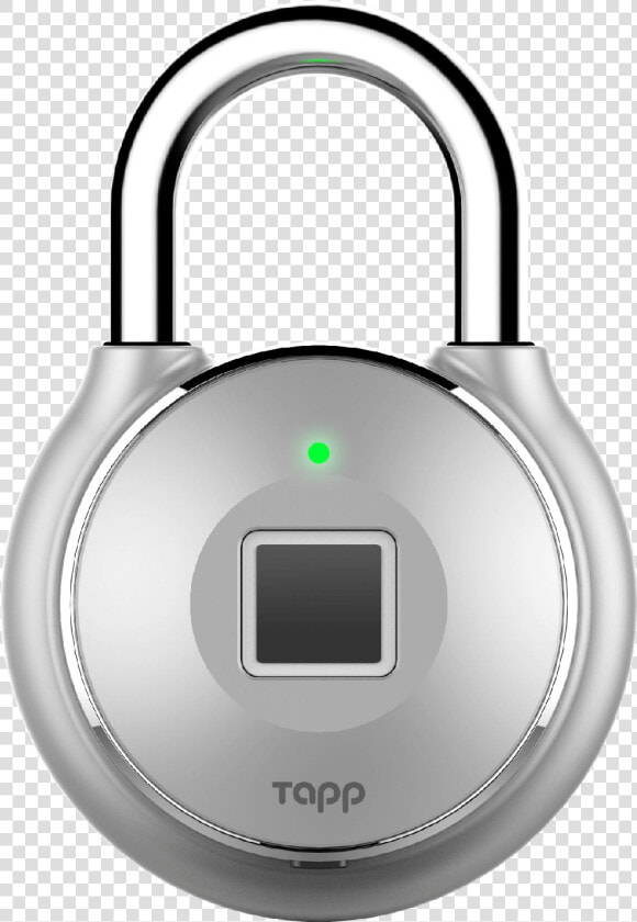 Tapplock One Fingerprint Padlock Silver   Locks With Fingerprint Sensors  HD Png DownloadTransparent PNG