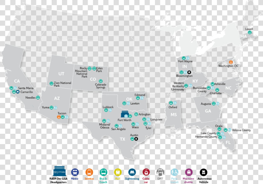 Ratp Dev Usa Map  HD Png DownloadTransparent PNG