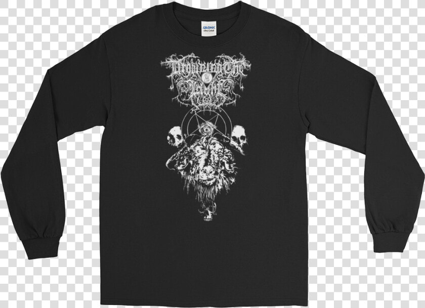 Gildan Black Long Sleeve Shirt  HD Png DownloadTransparent PNG