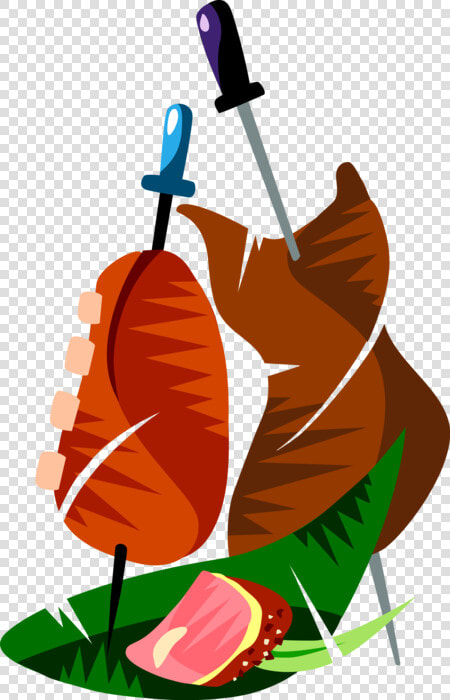 Vector Illustration Of Churrasco Beef Or Grilled Meat   Brazilian Meat Clip Art  HD Png DownloadTransparent PNG