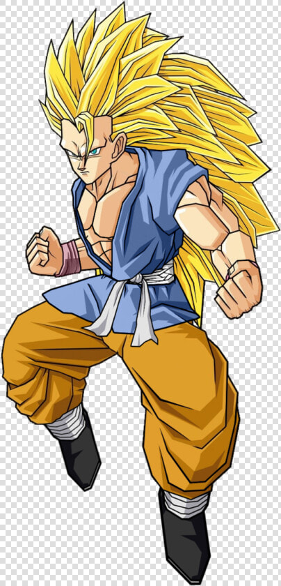 Gt Goku Ss3   Png Download   Super Saiyan 3 Goku Jr  Transparent PngTransparent PNG